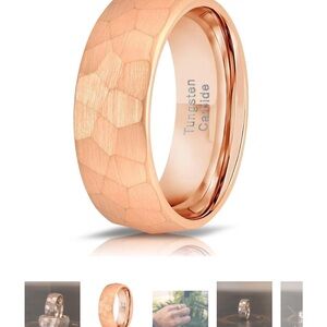 NEW - Rings by Lux Tungsten Carbide Rose Gold Men's Ring - Size 9.5